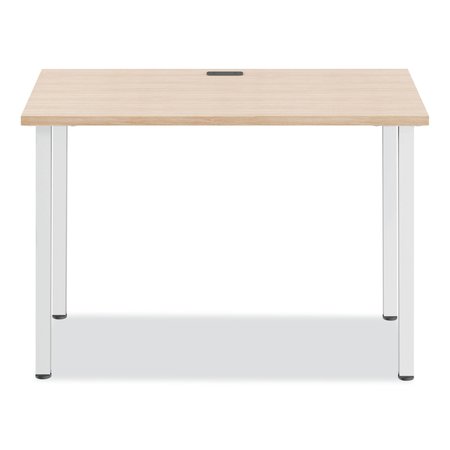 UNION & SCALE Essentials Writing Table-Desk, 42 in. x 23.82 in. x 29.53 in., Natural Wood/Silver UN60411-CC